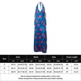 thumbnail image 2 of Vestido Vestido sin espalda para mujer, estampado floral, cuello halter, con cordones, ropa de fiesta sexy a la moda Kuymtek Azul T L para Mujer, 2 of 9
