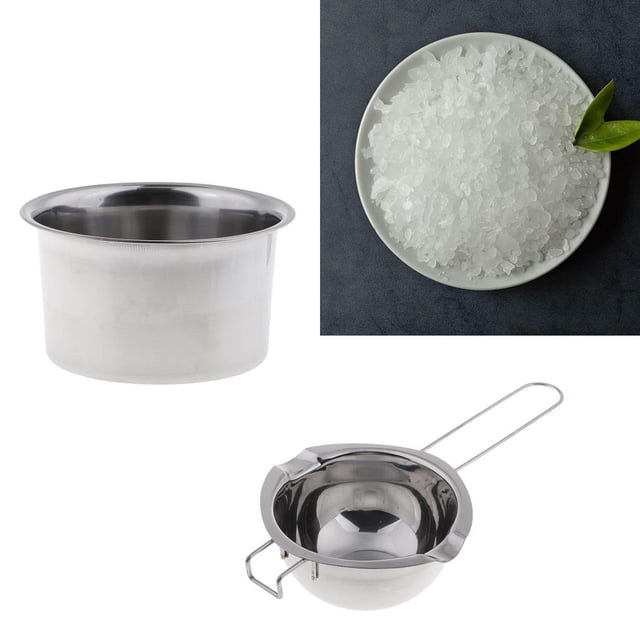 Granos de cera de de con acero inoxidable Base de hervidor doble Cera Olla de DIY Jabón Herramientas para suminis perfecl Caldera de fusión de cera de vela