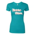 thumbnail image 2 of Wild Bobby Twirler Mom Girl Sports Women Slim Fit Junior Tee, Tahiti Blue, Large, 2 of 5