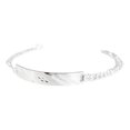 thumbnail image 3 of JOYARIS Pulsera Mujer Esclava Cubana Plata 925 Placa Diamantada 4 Mm Talla 19.5 cm PT-0000015, 3 of 4