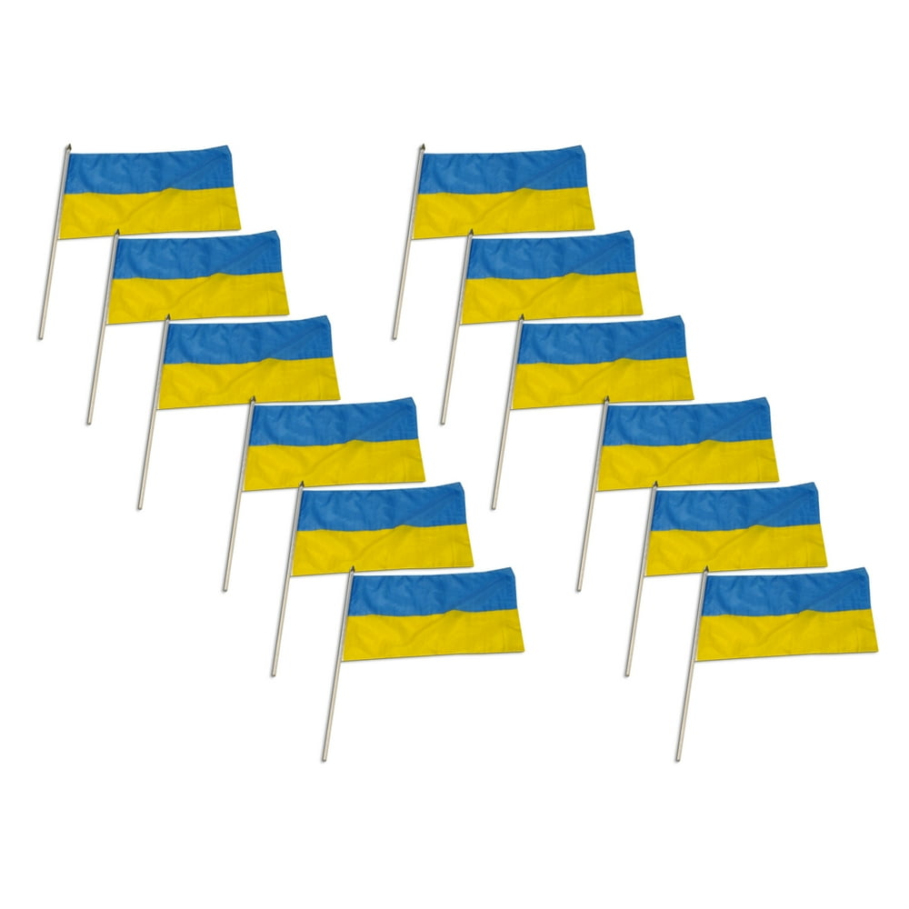 Ukraine flag 12 x 18 inch 12 PK