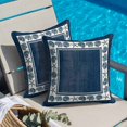thumbnail image 4 of Throw Pillow Covers, Navy Blue Beach Coastal Decorative Throw Pillow Covers 18x18 Inch, Summer Nautical Starfish Shell Coral Vintage Square Linen Pillow Cases for Couch/Living Room/Sofa, 4 of 9