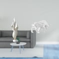 thumbnail image 2 of Escultura de toro con plumas, estatua moderna de resina, colección de arte, artesanía, figura decorativa para chimenea, gabinete de oficina, entrada,, 2 of 8