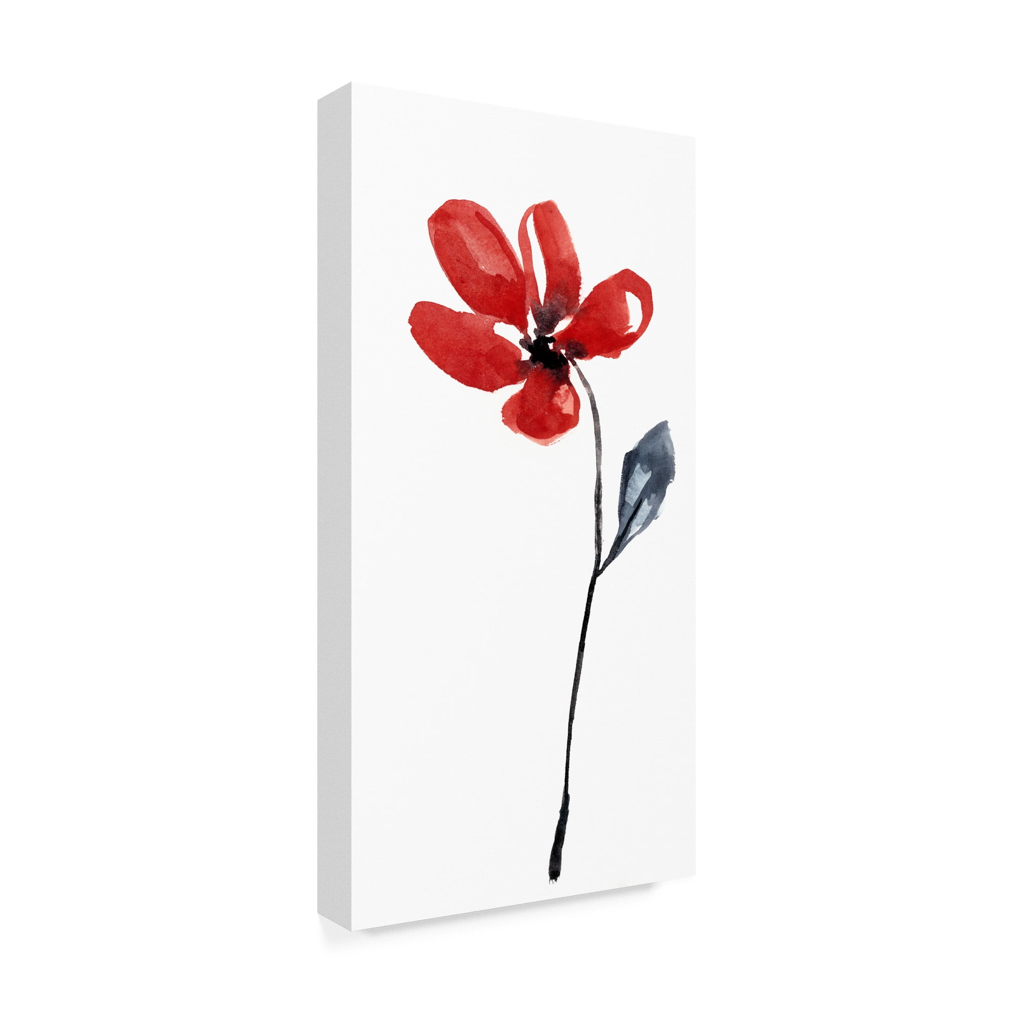 Trademark Fine Art 'Sumi-e en Rouge II' Canvas Art by Jennifer Goldberger