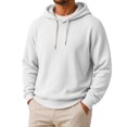 thumbnail image 6 of Ozmmyan Plus Size Mens Waffle Knit Hooded Long Sleeve Relaxed Fit Casual Pullover Hoodie Fall Winter, 6 of 8