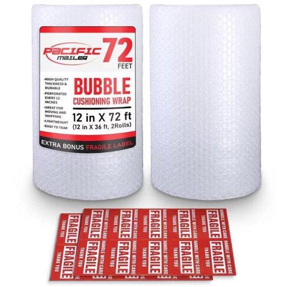 Envoltorio acolchado con burbujas Pacific Mailer de 0,8 cm x 30 cm x 22 m