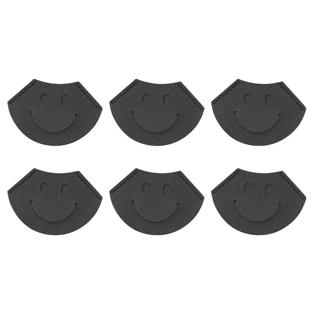 6Pcs Leather Corner Page Book Mark Smiling Face Corner Bookmarks Book Page Protectors for Book Lover Students Adult White