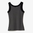 thumbnail image 4 of uublik Womens Tank Top Black Crewneck Striped Casual Summer Tops Basic Sleeveless Shirts, 4 of 5
