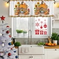 thumbnail image 5 of Fall Pumpkin Curtain Valances for Windows, Kitchen Valance Window Treatments Panel 2 Pack, Thanksgiving Sunflowers Rustic Pine Cone Rod Pocket Short Curtains for Bathroom Bedroom 42 x 18 Inch, 5 of 8