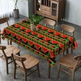 thumbnail image 4 of Kwanzaa Tablecloth Black History Month Afro African American National Holiday Party Decoration Rectangular Kitchen Dining Room Home Decor-60×84inch, 4 of 5
