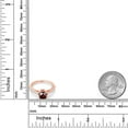 thumbnail image 5 of 18K Rose Gold Plated Silver Red Garnet and White Created Sapphire Engagement Ring for Women (1.22 Cttw, Cushion Checkerboard 6MM, Gemstone January Birthstone, Available in Size 5, 6, 7, 8, 9), 5 of 5