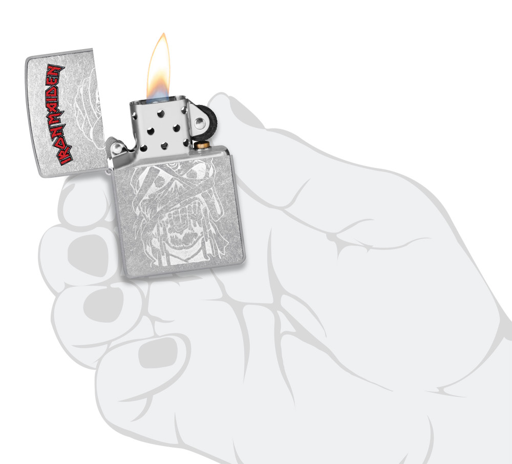 Zippo Iron Maiden Eddie Street Chrome Pocket Lighter