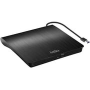 External CD Drive USB 3.0 Portable Slim External DVD Drive CD DVD +/-RW ROM Burner Writer/Player for MacBook Pro Laptop/Desktops Win 11/10/7/8.1