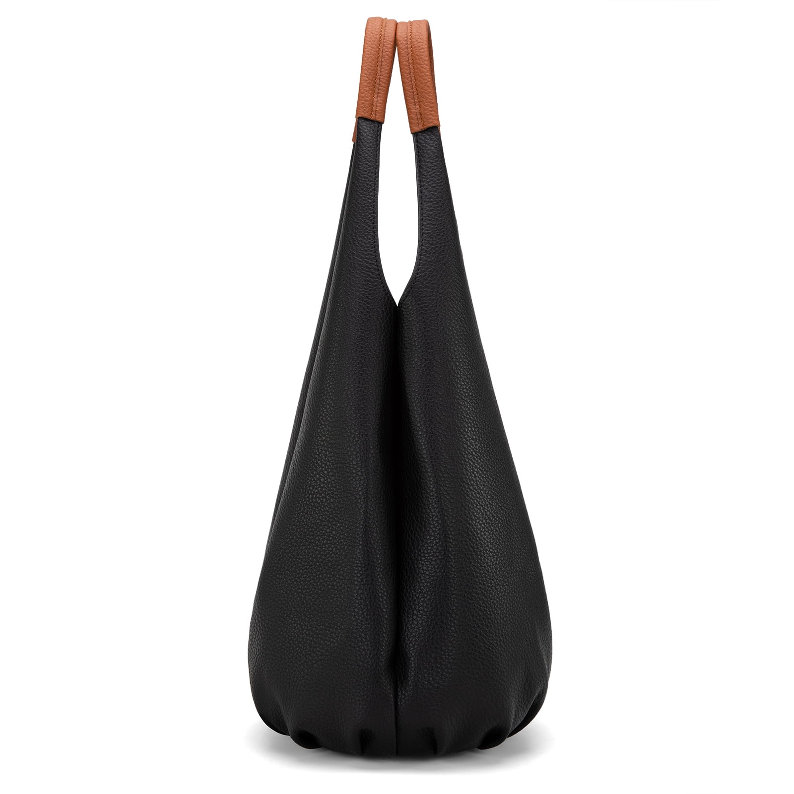 Montana West Slouchy Hobo Bags for Women 2PCS Tassels Handbags Shoulder Bag Set with Comestic Bag, Black