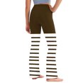 thumbnail image 5 of Odeerbi 2-13 Years Kids Girls Wide Leg Yoga Pants Striped Workout Dance Athletic Sports Pants Cute Elasticity High Waist Straight Leg Pants, 5 of 9
