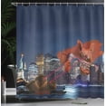 thumbnail image 4 of Ambesonne Animal Shower Curtain, New York City Scenery, 69"Wx84"L, Multicolor, 4 of 5