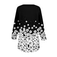 thumbnail image 4 of Long Sleeve Shirts for Women 3/4 Length Sleeve Tops Spring Neck Casual Print Tunic T Shirts Three Quarter Length Tops Long Sleeve Tops, 4 of 5