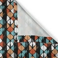thumbnail image 5 of Ambesonne Geometric Grommet Curtain, Modern Hexagon Design, 50" x 72", Turquoise Salmon, 5 of 6