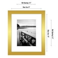 thumbnail image 2 of 8 x 10 Gold Colored Picture Frame - Display Photos 5 x 7 with Mat or 8 x 10 without Mat, 2 of 7