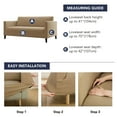 thumbnail image 4 of No. 918 Bellamy Modern Honeycomb Stretch Fit Elastic Loveseat Cover, Taupe, 4 of 7