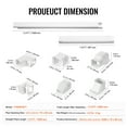 thumbnail image 3 of VEVOR Mini Split Line Set Cover 3-inch W 17.6Ft L, PVC Decorative Pipe Line Cover For Air Conditioner with 4 Straight Ducts & Full Components Easy to Install, Paintable for Heat Pumps, White, 3 of 9