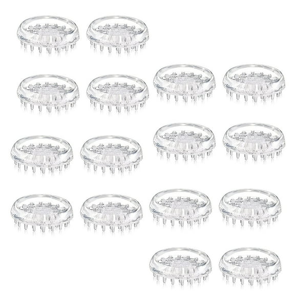 YIGSECU 12/16Pcs Carpet Protectors Clear Caster Cups Comfortable Touch Furniture Cup for Sofas, Tables, Chairs
