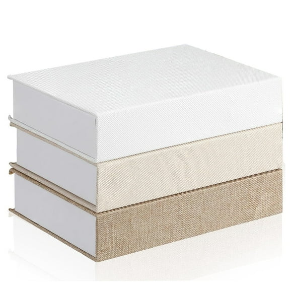 Bexikou 3 Pack Faux Books for Modern Decorative,Book Boxes Decorative Table Book for DIY Crafts Storage Home Bookshelf Cafe Hotel Decoration Display (Multicolor)
