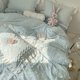 thumbnail image 5 of Juego de ropa de cama suave con decoración de encaje Tela cepillada amigable con la piel Suministros de cama de princesa ANGGREK Otros, 5 of 5
