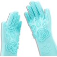 thumbnail image 1 of Guantes mágicos para el cuidado de mascotas, cepillo para champú para perros y gatos, guantes de depilación de silicona de dientes gruesos de alta densidad para bañarse y enviar mensajes, guantes de JAMW Sencillez, 1 of 5