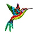 thumbnail image 1 of Fashion Metal Hummingbird Wall Art Decor Colorful Simulation Animals Garden, 1 of 8