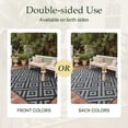 thumbnail image 4 of DEORAB Outdoor Rugs 6'x9' Waterproof Plastic Patio Mat Reversible Black & Gray Non-Slip Geometric Design for Camping, RV, Balcony, Porch, Picnic, 4 of 8