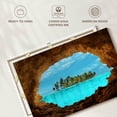 thumbnail image 6 of Elephant Stock Secret Island Wall Art - Horizontal Canvas Wall Art - Living Room Wall Decor - Beach Canvas - Turquoise And Brown Decor - 12" x 8", 6 of 8