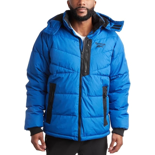 Chaqueta de invierno para hombre Reebok talla grande, abrigo acolchado con aislamiento