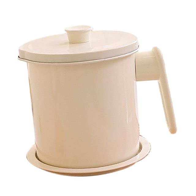 Freidora de aceite, recipiente de almacenamiento de aceite con colador de malla fina, para almacenar aceite para freír, aceite de cocina, recipiente d 1.4L