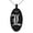 Black, variant on Stainless Steel Letter L Initial Old English Monogram Engraved Small Oval Charm Pendant Necklace