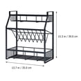 thumbnail image 2 of HONITANO 1Pc Black Three-Layer Kitchen Rack Iron Storage Shelf for Organized Kitchen Space, 2 of 8