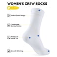 thumbnail image 2 of CLOSEMATE Womens Thin Crew Socks Soft Combed Cotton Comfortable Casual Everyday Wear Socks 5 Pairs(5White, Size M), 2 of 7
