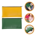 thumbnail image 2 of 2Pcs Leather Cash Bag Portable Documents Bags Zipper Files Pouches File Storage Bags for Men, 2 of 8