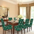 thumbnail image 6 of Chair Covers for Dining Room Set of 6, Green Football Soccer Washable Spandex Parsons Slipcovers, Removable Kitchen Chair Cover, Stretch Seat Protector for Home Party Hotel, 6 of 6