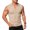 Khaki, variant on Workout Tank Men's Summer V Neck Solid Vertical Sleeveless Casual Outdoor Tunic Jacket White M