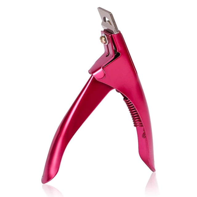 Cortaúñas Acrílicas Profesionales MACHAO para Uñas Acrílicas, Herramienta de Manicura Rosa y Roja para Salón de Uñas