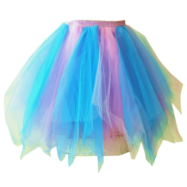 Faldas de color de moda para mujer Falda corta de gasa plisada Falda de baile para adultos Wmkox8yi FGJ2522
