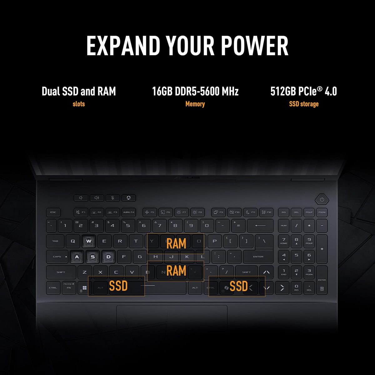 ASUS TUF Gaming F16 FX608JH 16" WUXGA 165Hz Gaming Laptop, Intel Core i5-13450HX 2.4GHz, 16GB RAM, 512GB SSD, NVIDIA GeForce RTX 5050 8GB, Windows 11 Home, Jaeger Gray