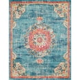 thumbnail image 1 of Unique Loom Tapis Médaillon Centre Penrose9' x 12' Rectangle Turquoise/Beige, 1 of 1