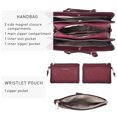 thumbnail image 6 of Dasein Women Satchel Handbags Shoulder Purses Totes Top Handle Work Bags with 3 Compartments, 6 of 7