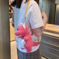 thumbnail image 5 of Bolsa Mujeres Lindo Dinosaurio Felpa Satchel Chica Mini Hombro Dinero Teléfono Bolso (Rosa), 5 of 5