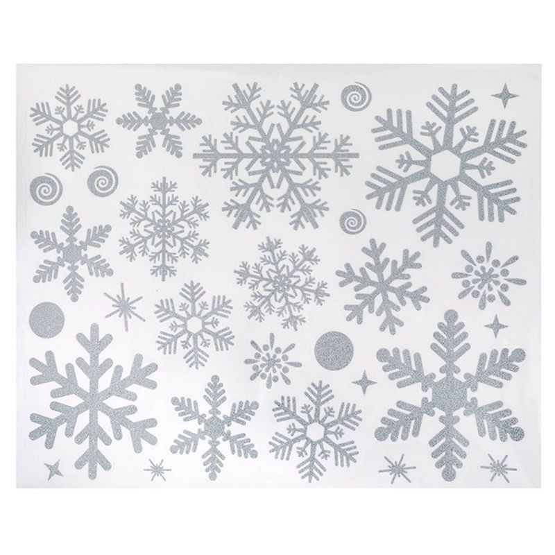 12 Sheets Mini Christmas/Snowflake Sticker Round Snowflake Gift Wrap Seals 