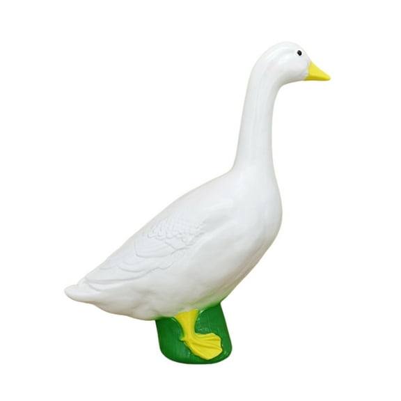 Realistic White Gooses Lawn Statue Fade Proof Perfect For Patios Balcony