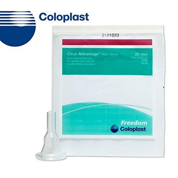 condom catheter adhesive catheters self advantage vera aloe clear sealing 28mm freedom pack