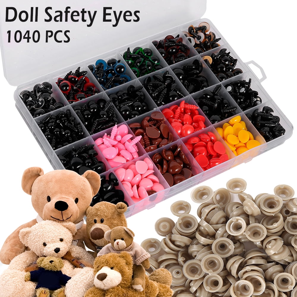 black Teddy Bears Soft Toys 5 or 10 Plastic Safety Nose – Super – 18 mm 